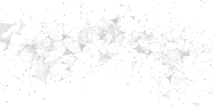 Abstract banner with low poly design, connecting lines and dots
