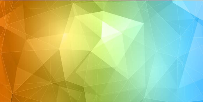 Abstract banner with a colourful low poly design