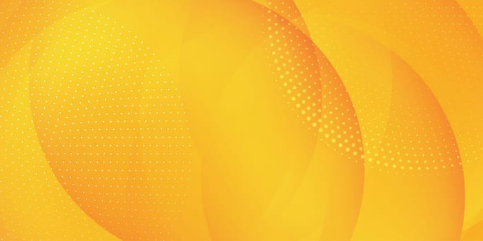 Abstract banner with a gradient circle and halftone dots design