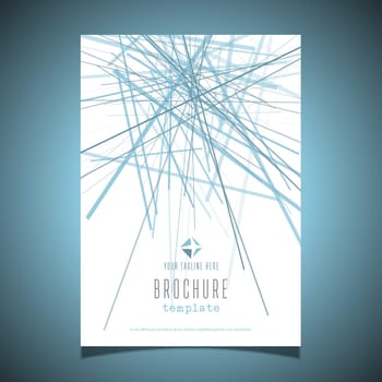 Business brochure template with abstract lines design