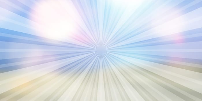 Abstract banner with a sunburst design
