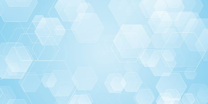 Abstract medical themed banner with hexagon shapes design