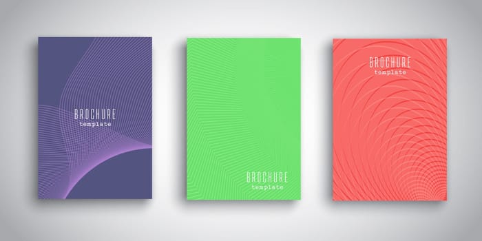 Brochure templates with abstract simplistic designs