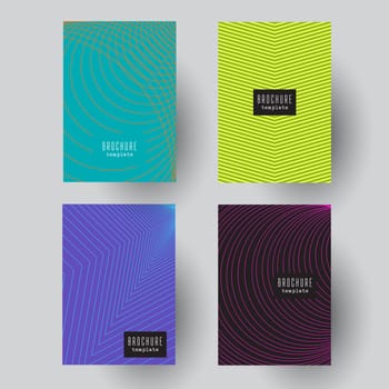 Collection of brochures with abstract designs