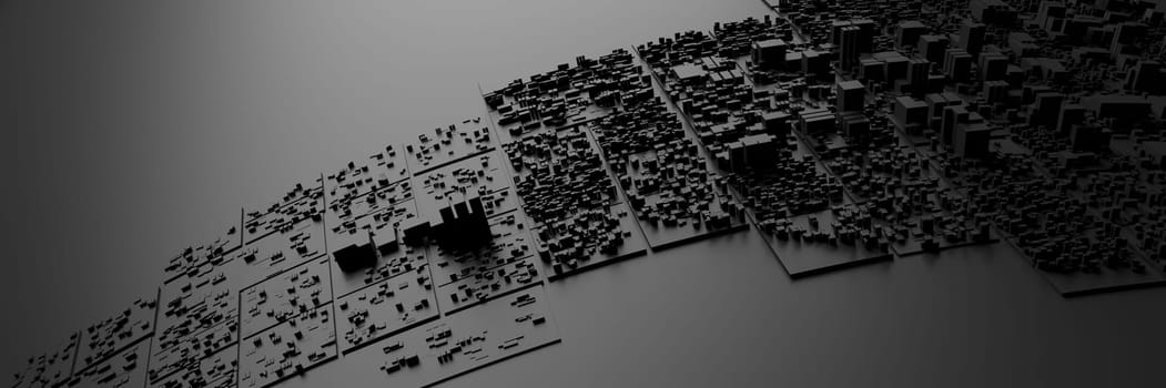 3D Render of an Abstract city background