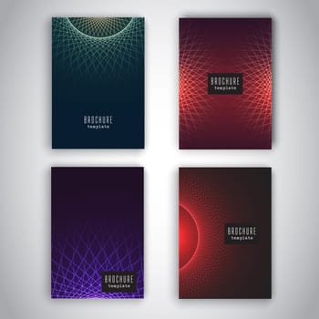 Brochure templates with abstract retro styled designs