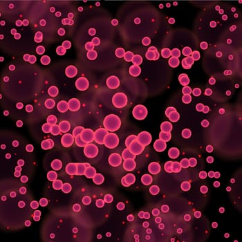 Medical background with cluster of abstract medical cells