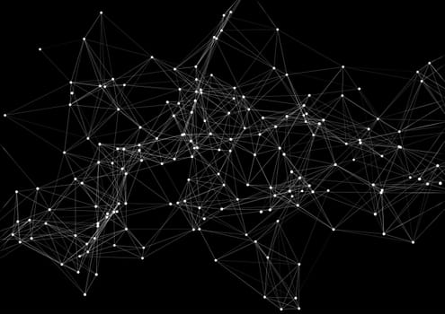 Network connections background with low poly design