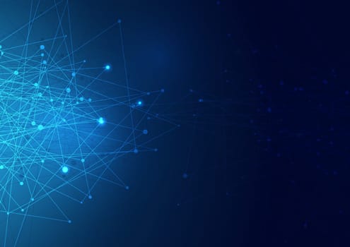Abstract background with connecting lines and dots