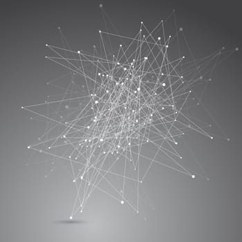 Abstract network connections background with connecting lines and dots