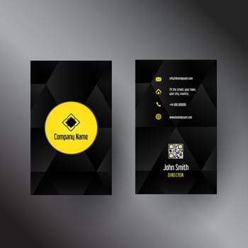 Business card with an abstract ow poly design