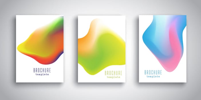 Brochure templates with abstract 3D fluid styled designs