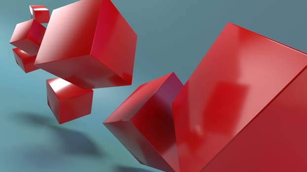 Render of 3D Geometric Abstract Background