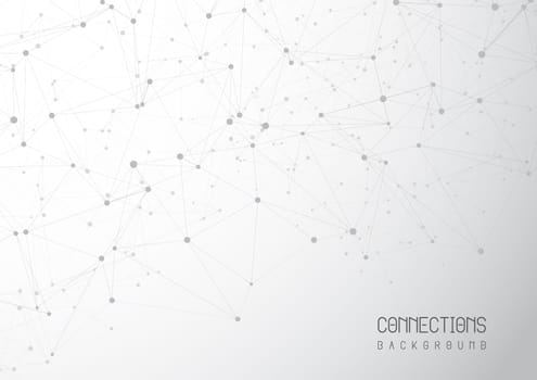 Abstract network connections background with connecting lines and dots