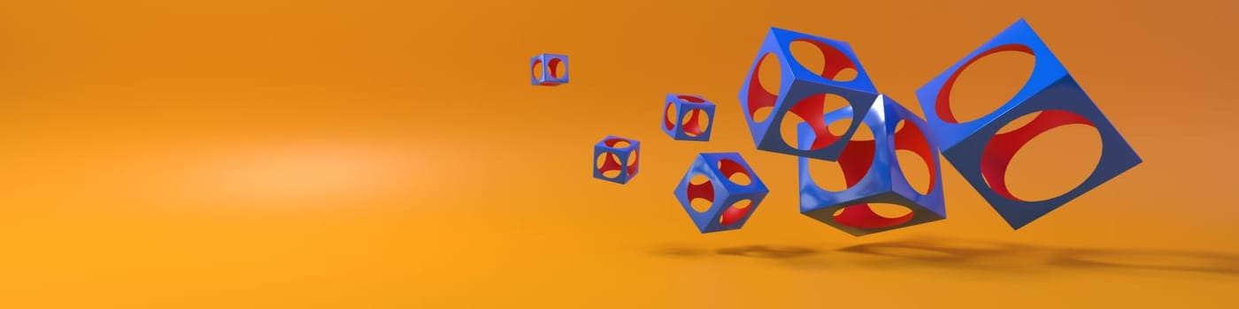 Render of 3D Geometric Abstract Background