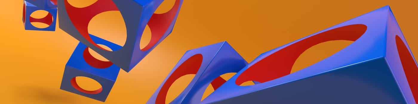 Render of 3D Geometric Abstract Background
