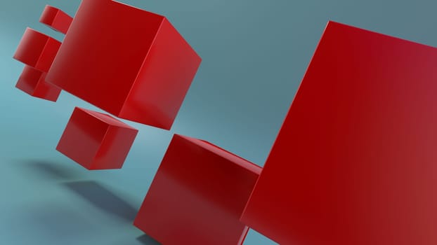 Render of 3D Geometric Abstract Background