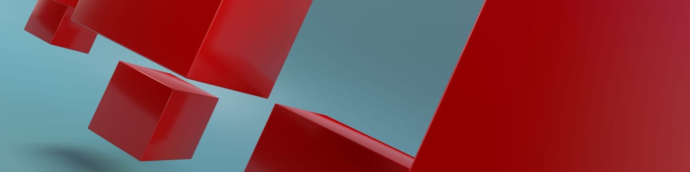 Render of 3D Geometric Abstract Background