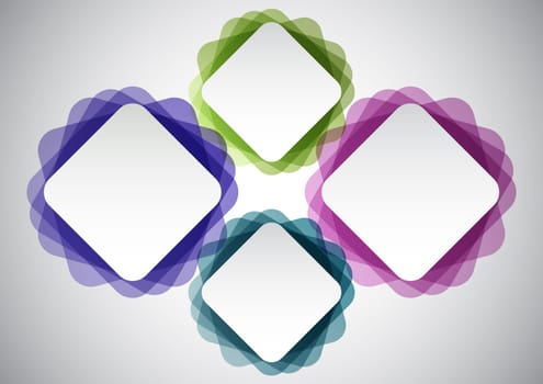 Abstract design background with blank frames