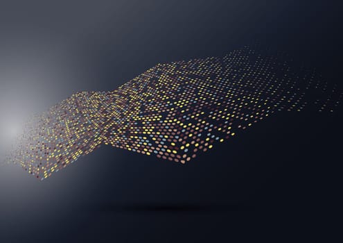 Abstract design background with halftone dots