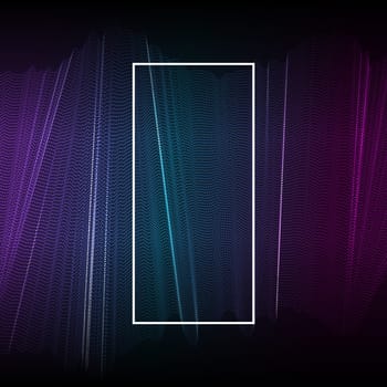 Abstract design background with connecting dots and white frame