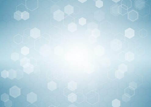 Abstract medical design background with hexagonal pattern