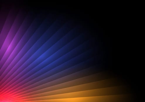 Abstract design background with colourful fan design