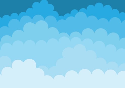 Abstract background with blue clouds design
