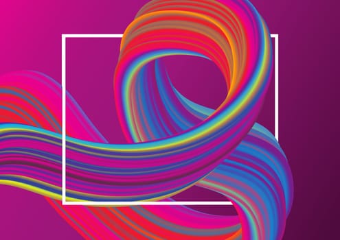Abstract design background with flowing colourful liquid shape