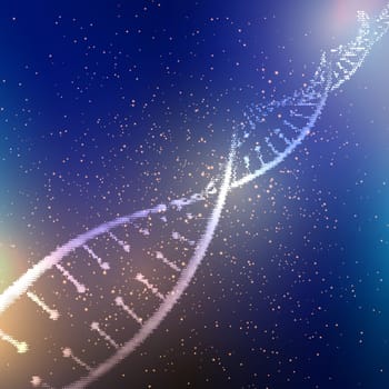Medical background with abstract DNA strand