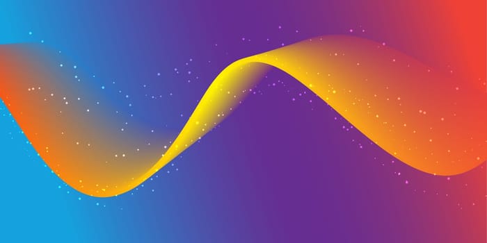 Abstract flow banner design with bright colours