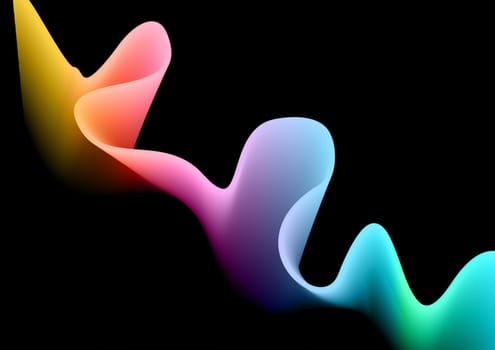 Abstract background with rainbow flowing lines design