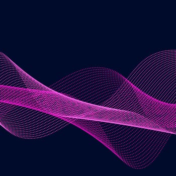 Abstract background with flowing dotted lines