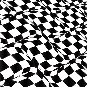 Abstract background with a distorted checkered pattern