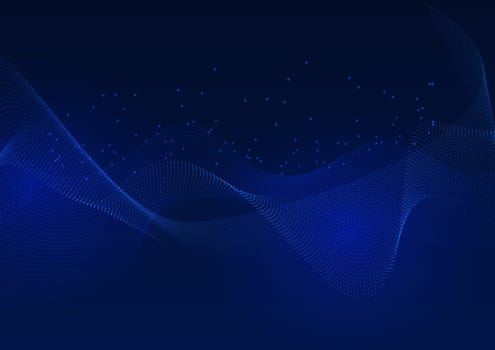 Abstract background with flowing connecting dots