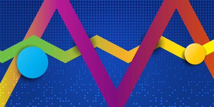 Banner template with an abstract geometric design