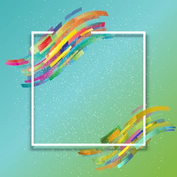 Abstract background with retro design on white frame