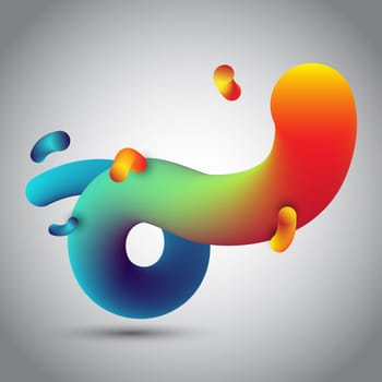 Abstract 3D design background of fluid like shape