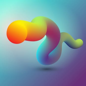 Abstract 3D design background of fluid like shape