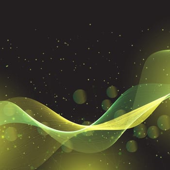 Abstract flowing lines and bokeh lights design background
