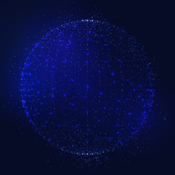 Abstract globe background with a low poly design