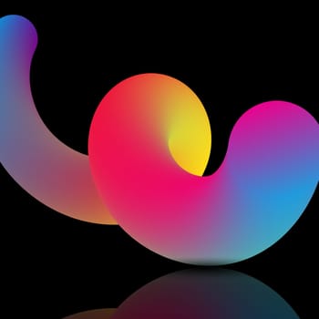 Abstract 3D design background of fluid like shape