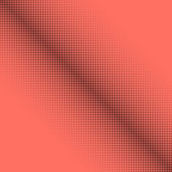 Abstract halftone diamond dots design background in coral colour
