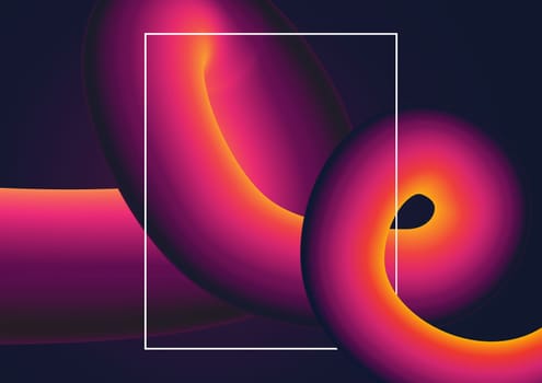 Abstract design background with 3d fluid shape
