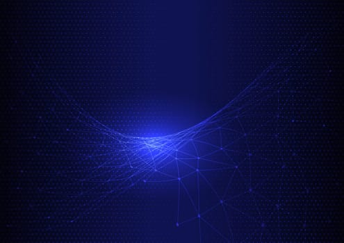 Abstract background with grid design and halftone dots