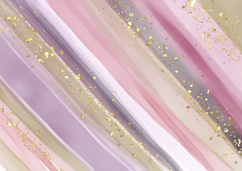 Abstract hand painted watercolour design with gold glittery sparkles