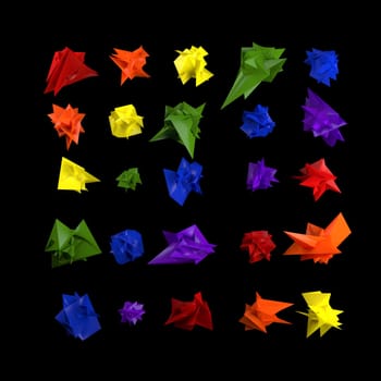 Render of 3D Geometric Abstract Background