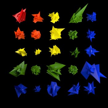 Render of 3D Geometric Abstract Background