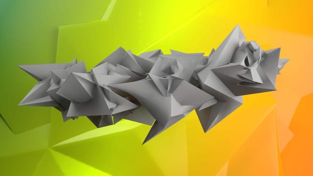 Render of 3D Geometric Abstract Background