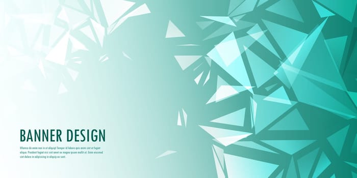Banner with an abstract low poly design